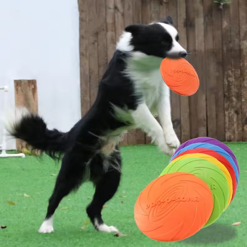 Flying Disc Dog Training Toy - Интерактивная силиконовая игрушка-летающая тарелка для собак: