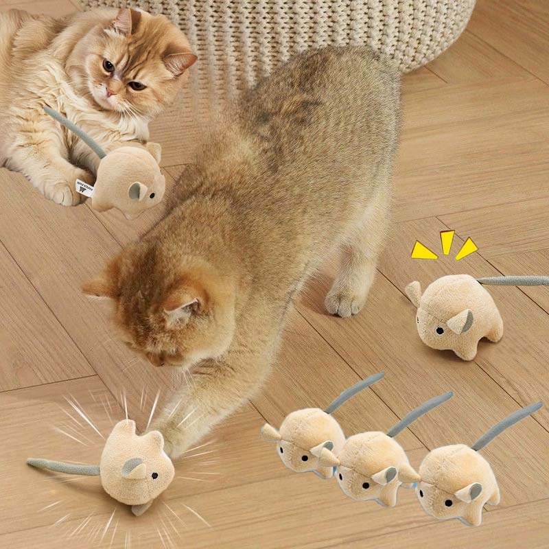 Catnip Interactive Plush Mouse - Электрическая плюшевая мышь, кошачья мята, игрушка
