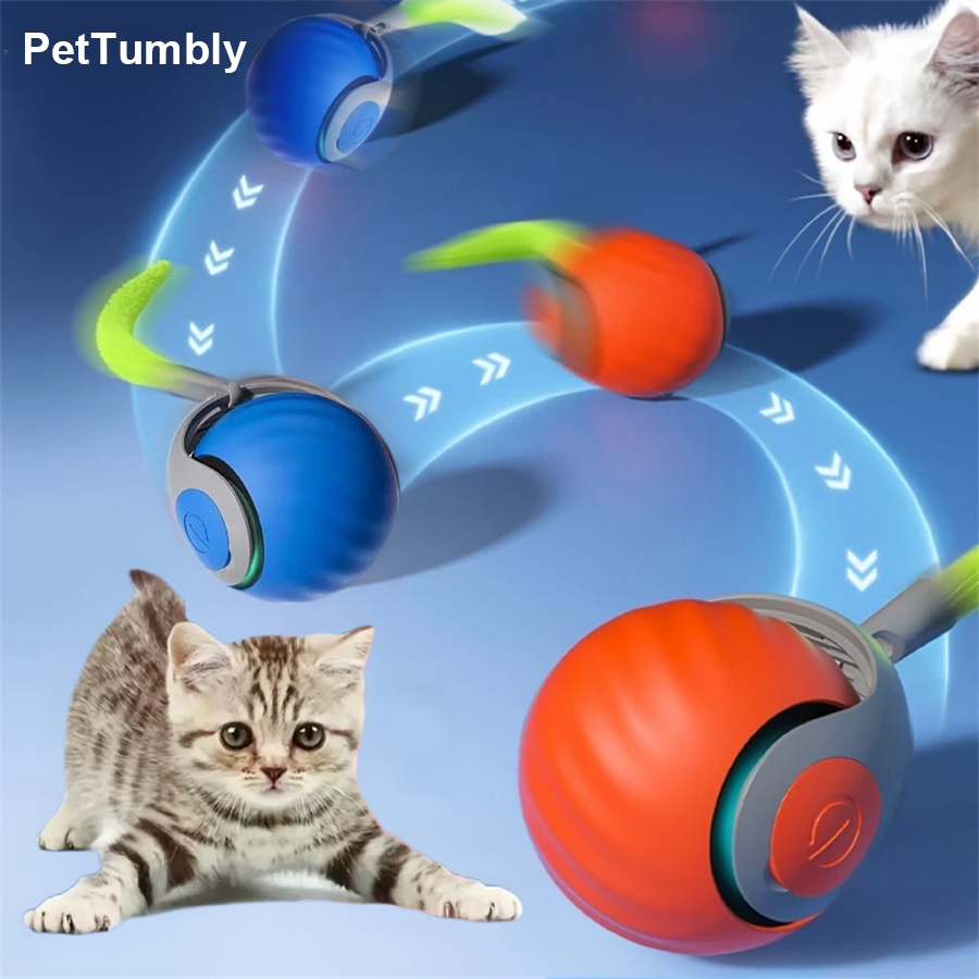 Automatic Moving Dog Ball - Интерактивная игрушка для кошек: автоматический катящийся