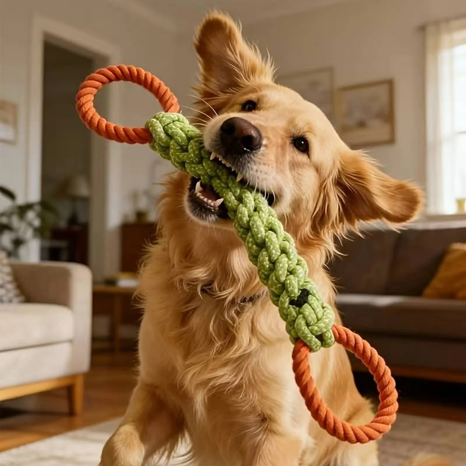 Прочная веревочная игрушка-узе – обзор и цена Indestructible Dog Chew Toy